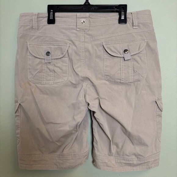 KUHL Women Splash Bermuda Cargo Shorts Sz 10 Khaki Stretch Comfort Outdoor - Picture 2 of 15